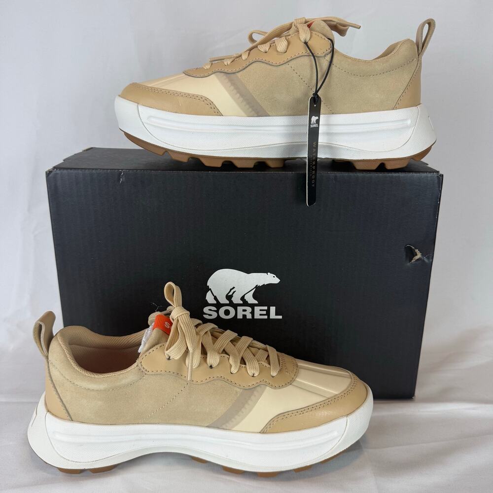 SOREL ONA 503 Everyday Low Cream White Waterproof Athletic Sneakers Size 9 NIB
